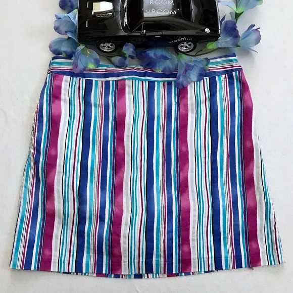 Greg Norman Striped Skort Women 8 - Picture 2 of 10